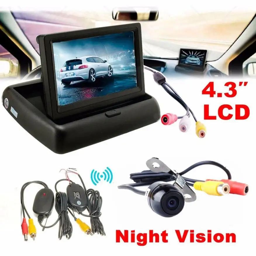OMESHIN 4 3 Car Rear View Monitor Wireless Car Backup font b Camera b font Parking