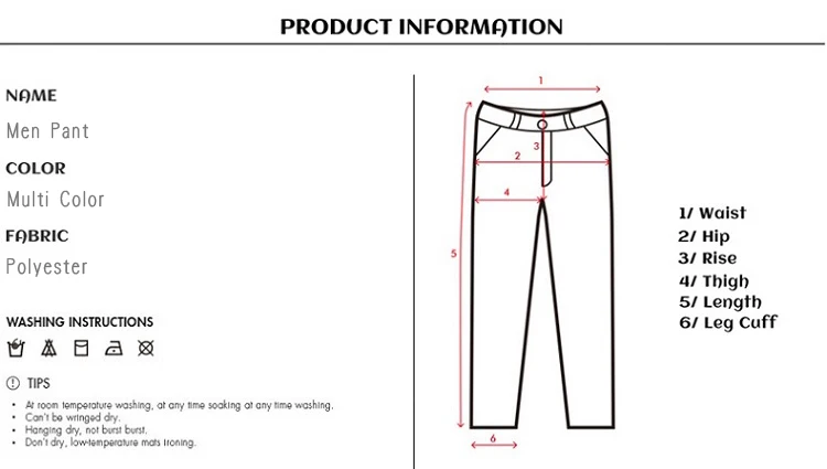 Product Information-Pants