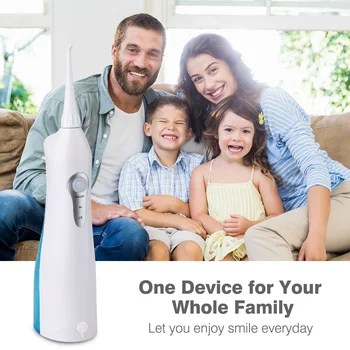 

USB Rechargeable Detal Water Flosser Two Operation Modes Waterproof Oral Irrigator With Classic Jet Tips Tongue Cleaning Tip
