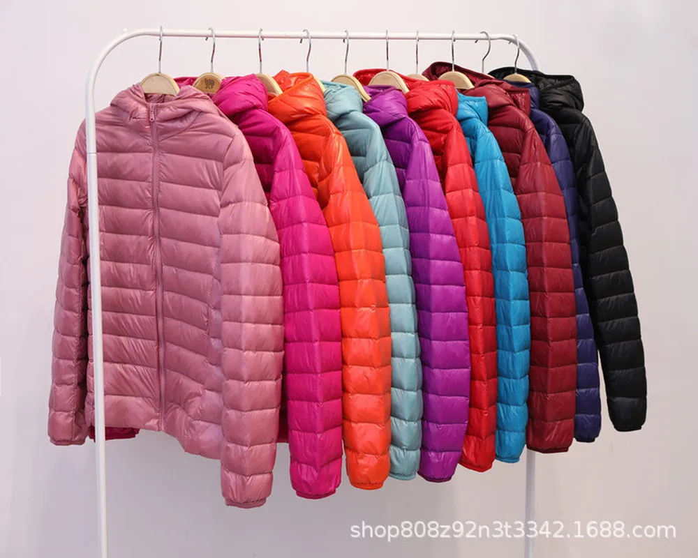Новая 27 цветов весенняя куртка "Аляска" теплая ультра легкая куртка на утином пуху женская верхняя одежда тонкое однотонное пальто Женская парка