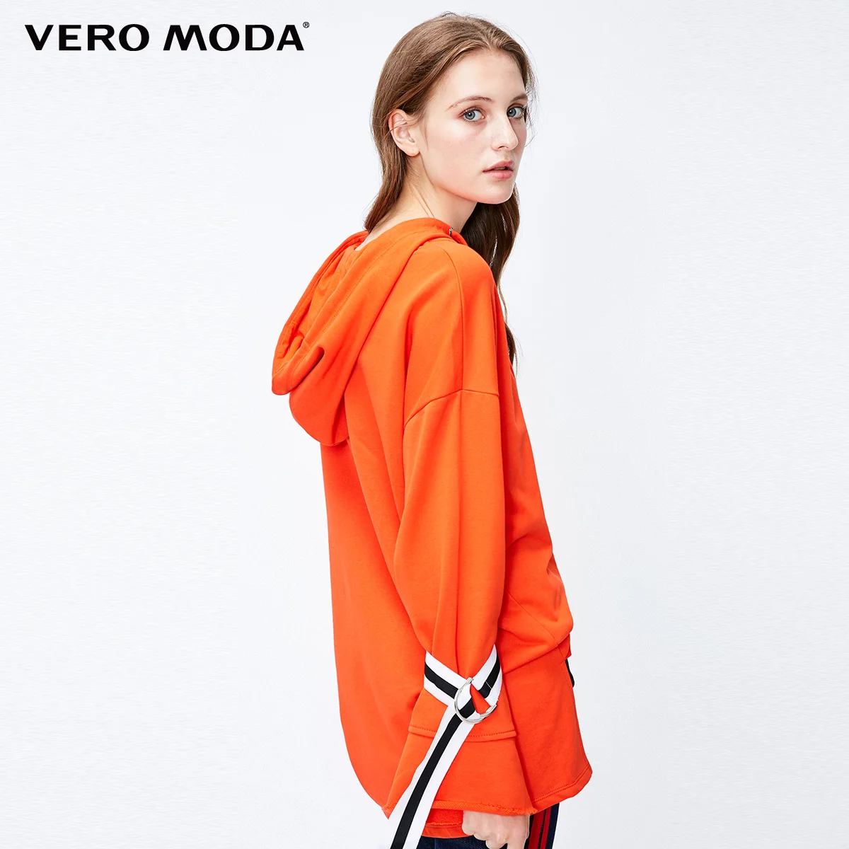 Vero Moda Women's Low-high Flared Cuffs Lace-up Hoodie Sweatshirt | 318333502 Vero Moda Women's Low-high Flared Cuffs Lace-up Hoodie Sweatshirt | 318333502