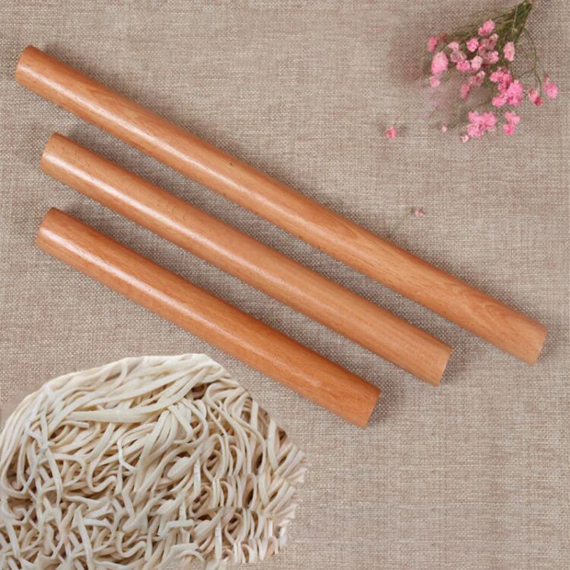 

Wooden Rolling Pin Fondant Bread Cake Dough Roller Beech Baking Kitchen Cooking Tools Accessories christmas decorations for home