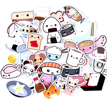 36pcs Creative Cute kawaii self-made expression food scrapbooking stickers /decorative sticker /DIY craft photo albums/trunk
