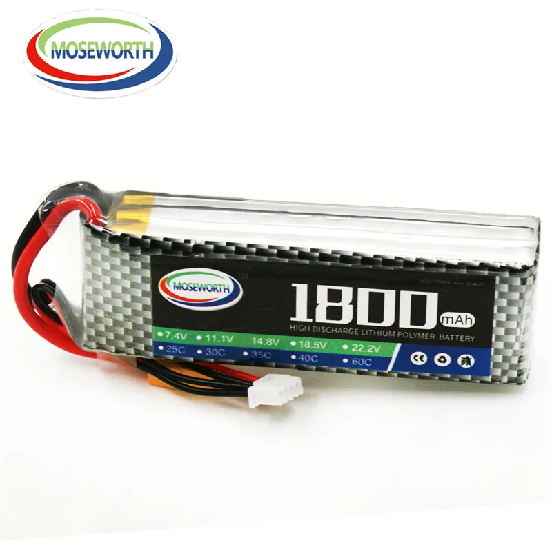 MOSEWORTH RC Lipo battery 3S 11.1v 1800mAh 25C For RC Helicopter Airplane Drone toys Li-Po AKKU Free shipping MOSEWORTH RC Lipo battery 3S 11.1v 1800mAh 25C For RC Helicopter Airplane Drone toys Li-Po AKKU Free shipping