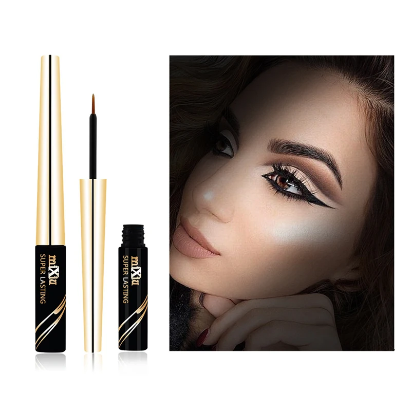 

MIXiu Eye Makeup 6ML Black Liquid Eyeliner Waterproof Liquid Eye Liner Pencil Cosmetics Long Lasting Matte Eyeliner Brand Makeup