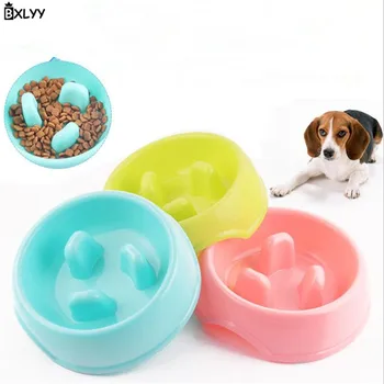 

BXLYY Pet Products New Slip Anti-smashing Pet Bowl Healthy Bowl Puppy Anti-smashing Slow Food Bowl Pet Accessories Cat Food.8z