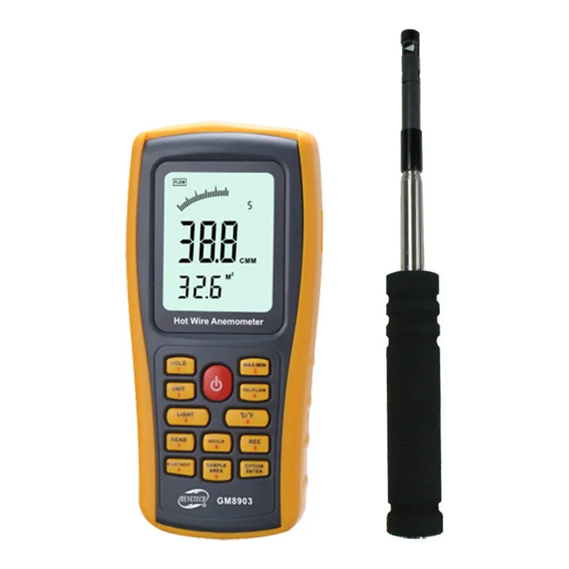 

Portable thermo sensitive anemometer digital hot wire high precision anemometer breeze measurement instrument