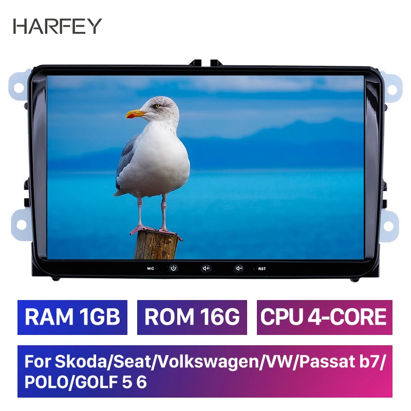 Harfey 4 النواة راديو تلقائي GPS والملاحة الروبوت 8.1 سيارة مشغل وسائط متعددة ل سكودا/مقعد/فولكس واجن/فولكس فاجن/ باسات b7/بولو/جولف 5 6
