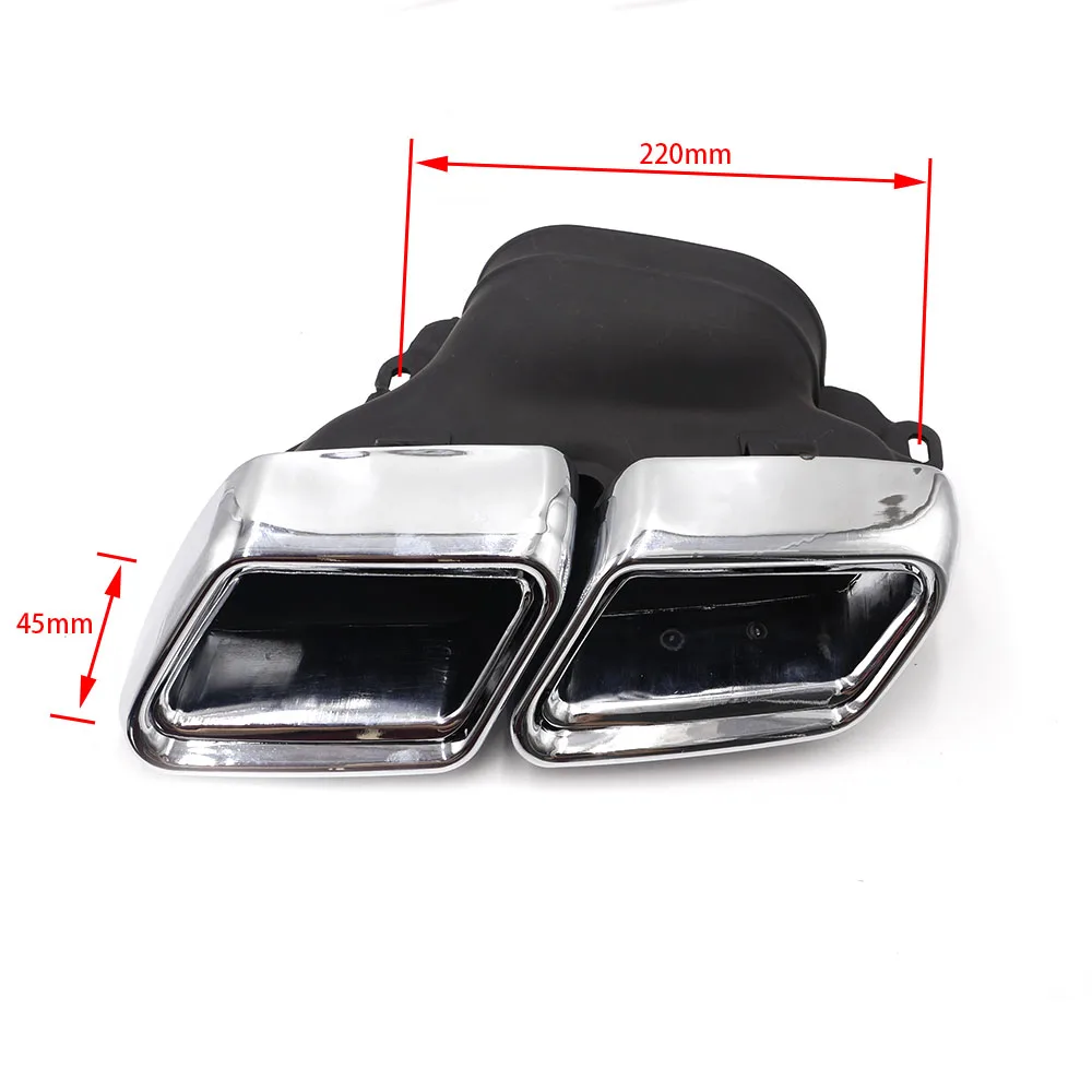Chrome 304 Stainless Steel For Mercedes Benz S65 S63 E63 Exhaust Muffler Tips W222 W212 W205 R231 W218 8098|steel stainless|steel exhaust tipsteel