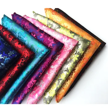 

Men's 100% Silk Handkerchief Hanky Man Paisley Floral Jacquard Woven Pocket Square 25*25cm For Business Wedding Party