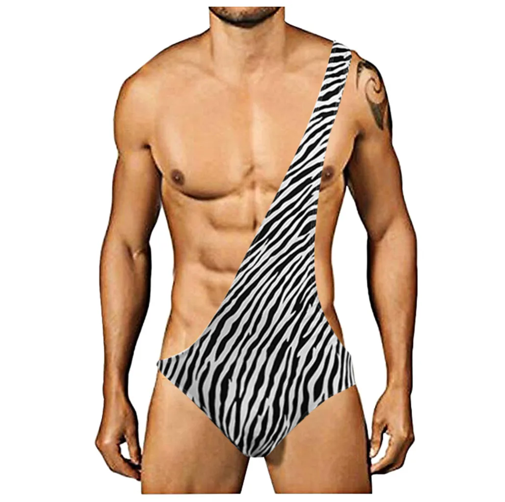 

Mesh Shorts One size Men's Sexy Underwear Panties Tight-fitting Zebra Twill Jumpsuit mens shorts 40