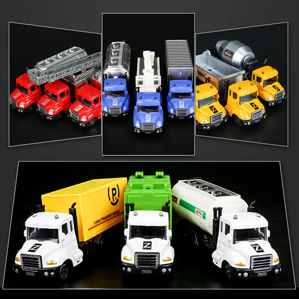 1:64 мини Игрушечная модель автомобиля 3 шт. Литые из сплава и пластика Инженерная +