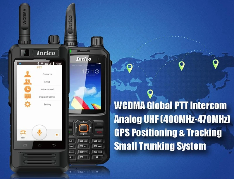 Inrico T298S SIM 3g WCDMA Walkie Talkie мобильный телефон 4000 мАч батарея с сенсорным экраном радио для сети общего пользования Android