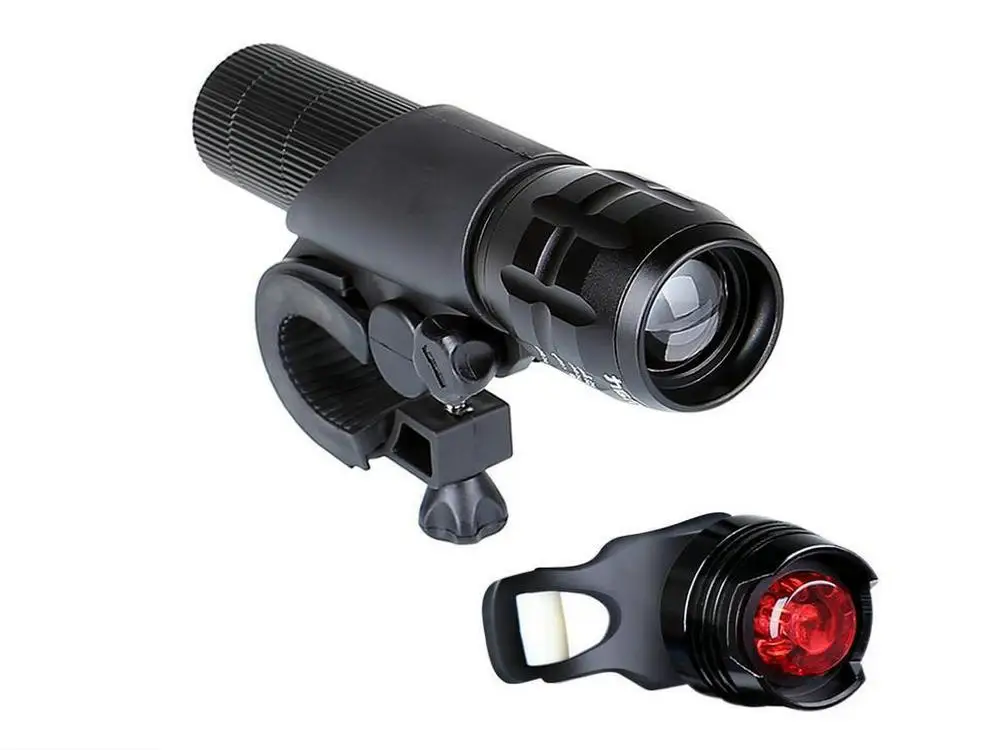 Sale MTB Cycling Light Headlight & Taillight Set For Bicycle Flashlight Front Torch+Rear Lamp Waterproof Bright Q5 Bike Accessories 13