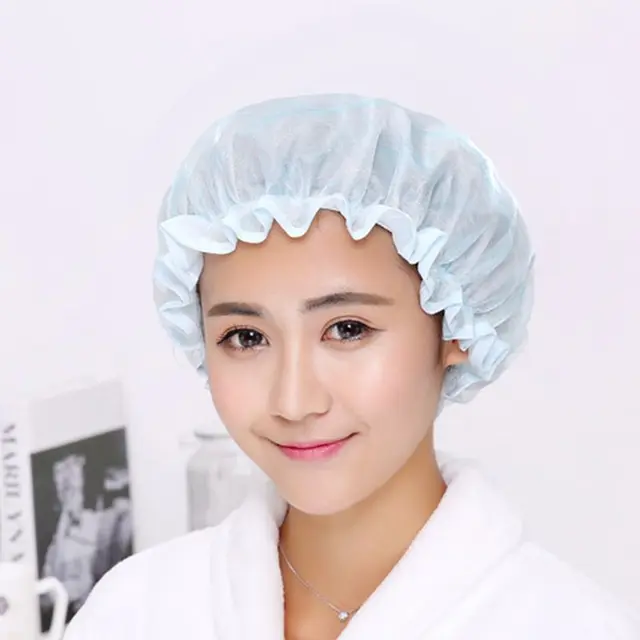 10pcs/lot Fashion Designs Thickened Waterproof Shower Caps Women Portable Shower Hat Bathing Cap