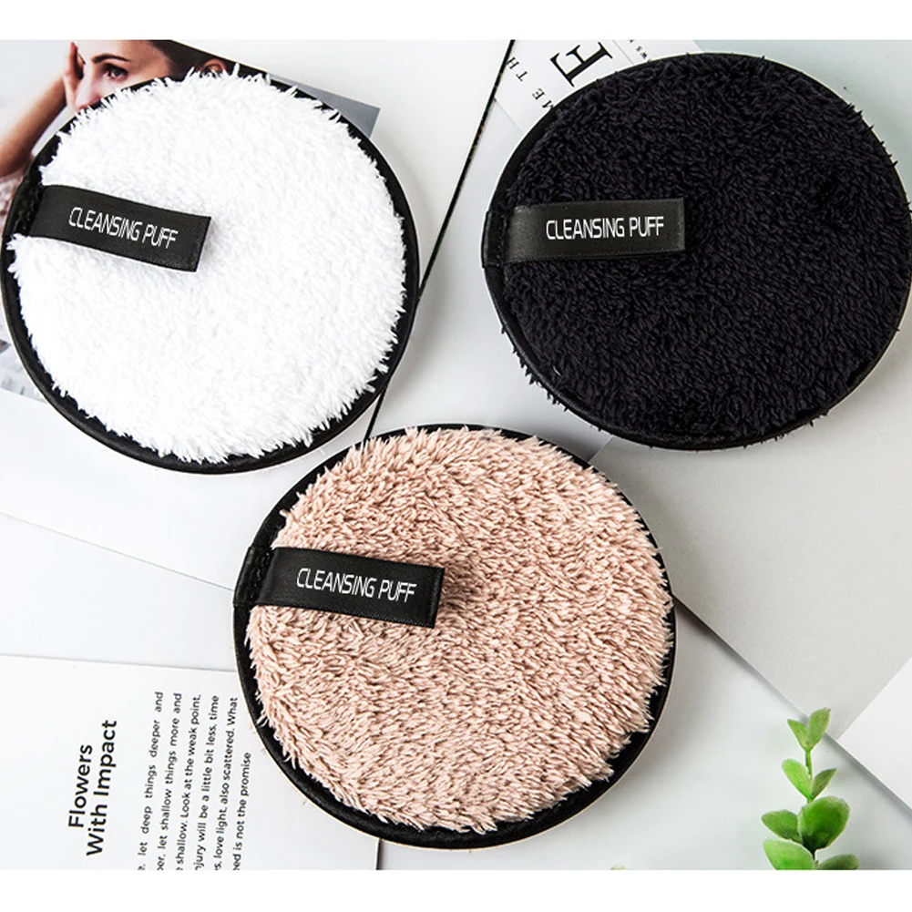 

Microfiber Cloth Pads Remover Towel Face Cleansing Makeup Remover Puff Towel Black (Unloading Makeup)