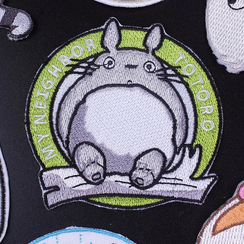 Pulaqi Tonari No Totoro нашивки на руку значок декор для сумки одежда джинсы Пришивные железные наклейки Шляпа кошка животное патч DIY H