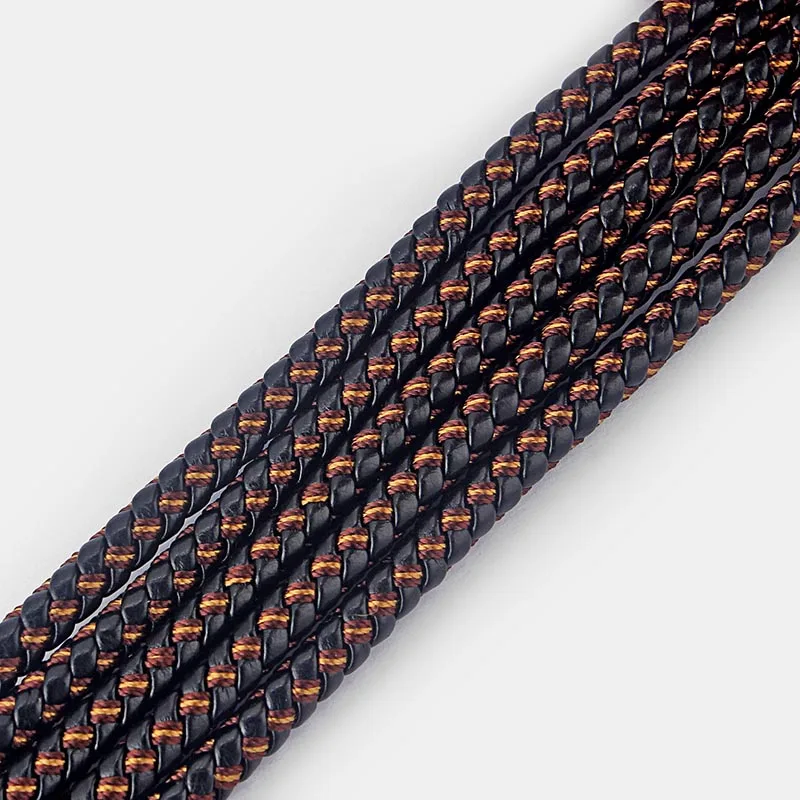 1 метр высокое качество 5 мм круглый кожаный PU Шелковый плетеный кожаный шнур для браслета и браслета ожерелье ювелирные изделия для изготовления веревки аксессуары