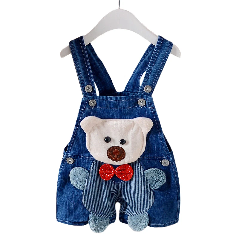 BibiCola summer baby boys jeans shorts pants cartoon jumpsuit sports