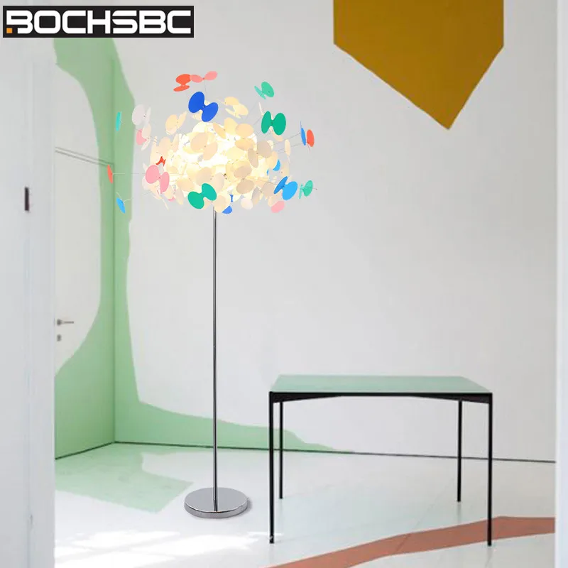 BOCHSBC разноцветный из нержавеющей стали торшер модный лук узел стоячие огни для