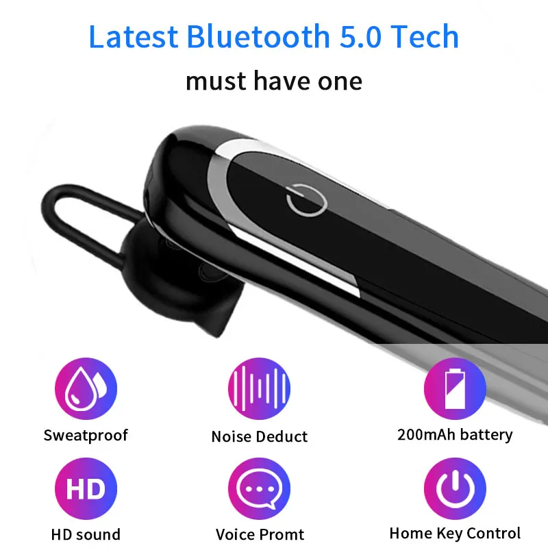 Bluetooth Headset For Redmi k20 pro mi 9 Samsung a50 Noise Cancelling Bluetooth 5 0 Earphone For iPhone X 7 8 Plus Headphones