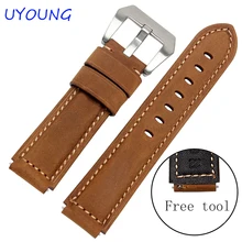 Quality Genuine Leather Watchband 22 18mm For Huawei watch Scrub Leather Strap Mens Smart watches accessories