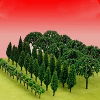 Tiny tree model building model railway landscape green tree model train 1