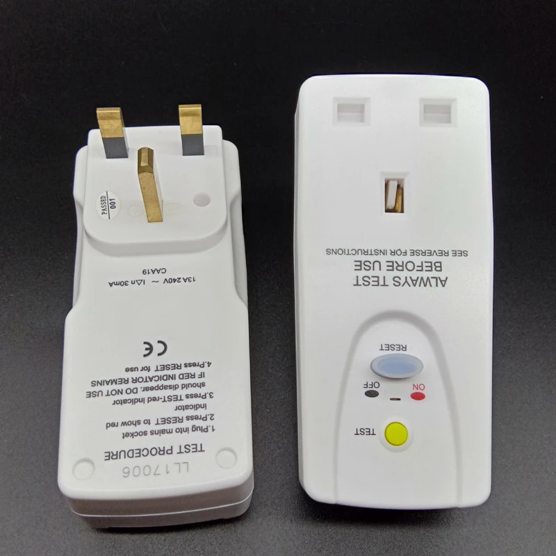 

Singapore Malaysia UK Plug 13A GFCI Leakage Protection plug Safety RCD Socket Home Circuit Breaker Cutout Power Trip Switch