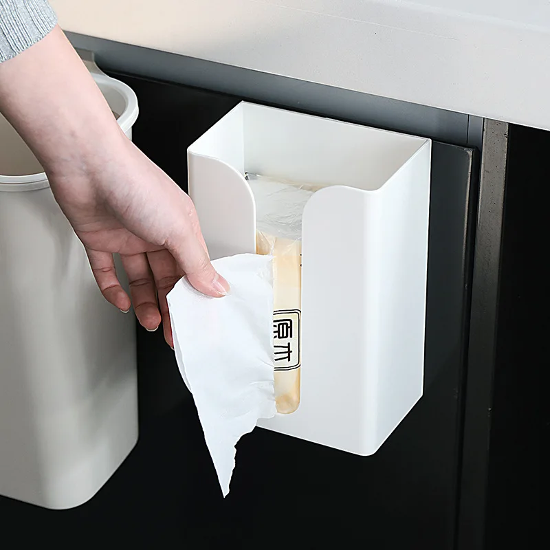 

2019 New Paper Towel Box Without Trace Paste Solid Color Paper Towel Box ABS Paper Towel Storage Box Take in the small assistant
