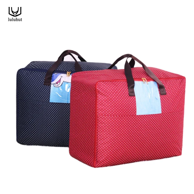 Luluhut Storage Bag Oxford Quilt Organizer Blanket Functional Luluhut Storage Bag Oxford Quilt Organizer Blanket Functional Holder With Handle Foldable Zipper Home