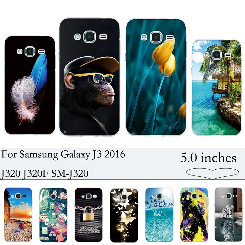 

Case For Samsung Galaxy J3 2016 J320 J320F SM-J320 Case Silicon Soft TPU Back Cover Fundas Coque Cover For Samsung J3 2016 J320F