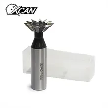 XCAN HSS Dovetail Milling Cutters 45/60 Degrees Straigh Shank CNC Router Bits End Mills