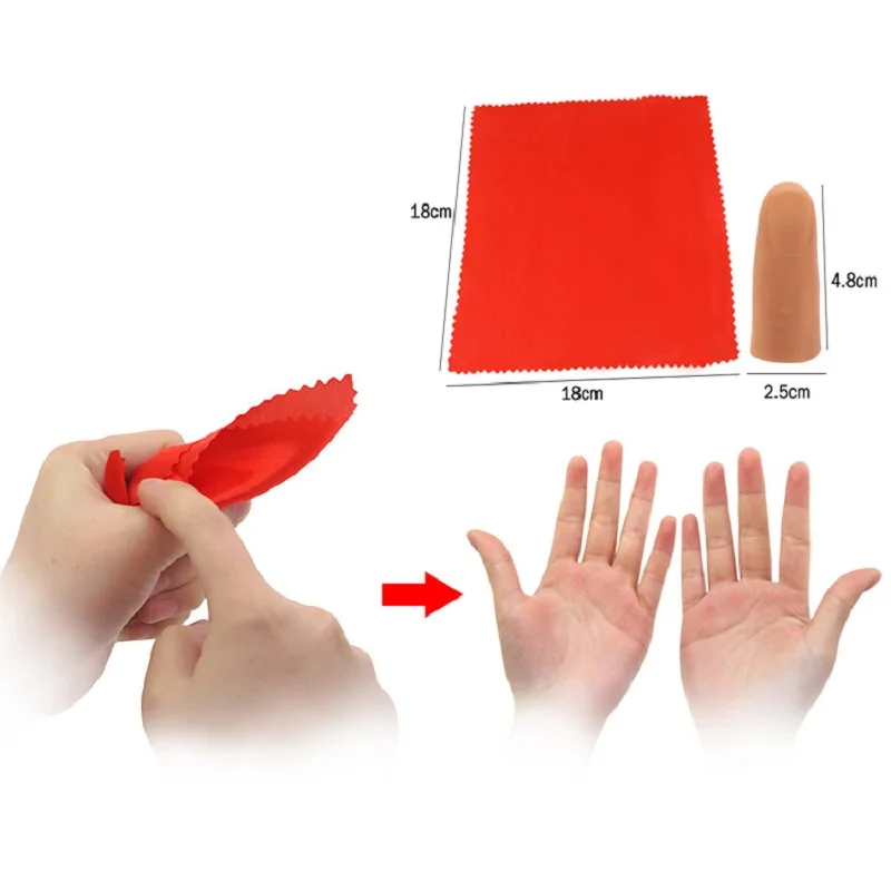 

Silk Scarves disappear Magic Props Toy Fake Soft Thumb Tip Finger Finger Tricks Props Toys Funny Prank