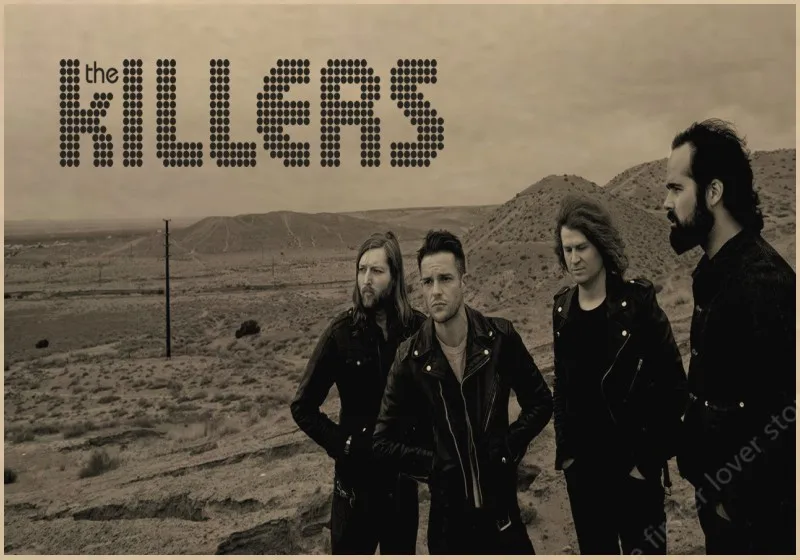The Killers винтажный Ретро рок-группа музыкальная гитара матовый плакат на крафт-бумаге стикер на стену домашний декор - Цвет: 16