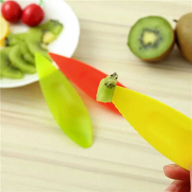 2 в 1 пластиковый Фруктовый нож Kiwi ложки кухонные принадлежности 3 шт./компл.