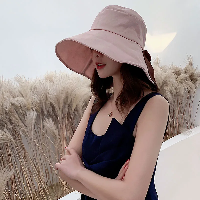 sun hats for women summer hat women beach hat summer women bucket hat bow  (29)