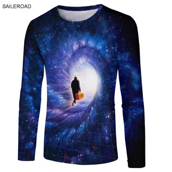 

Hot Sell 2019 New Fashion Brand Men Clothes 3D Print Anime Tshirt Long Sleeve Slim Fit T Shirt Harajuku Hip Hop Funny T Shirts