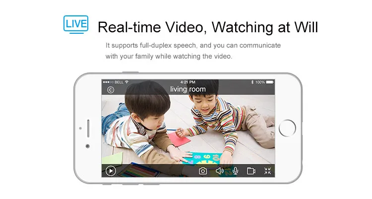 Беспроводной Wi-Fi Видеоняни и радионяни Камера интеллектуальные оповещения ночного видения Интерком Поддержка iOS Android смартфон CleverDog