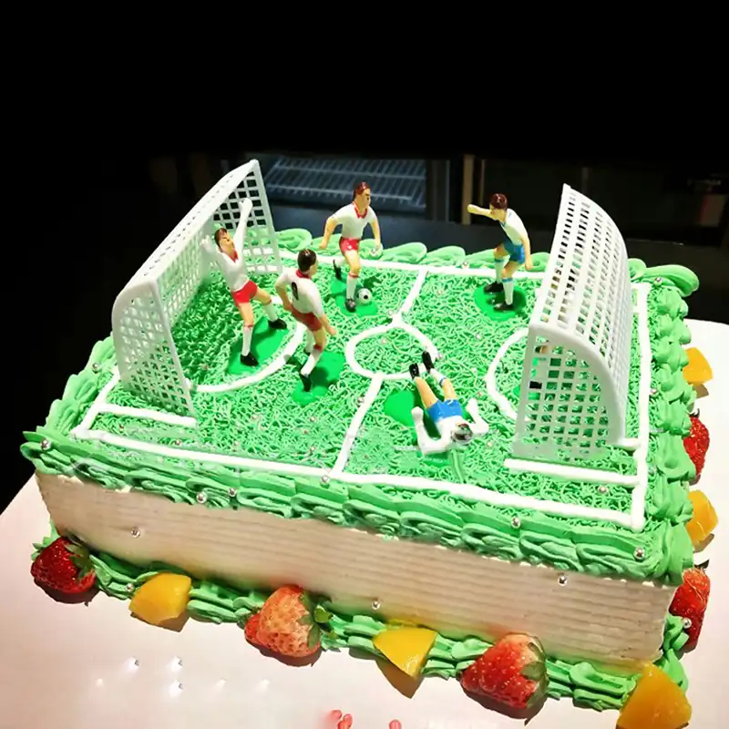 8pcs Set Player Birthday Cake Decoration Model Soccer Football