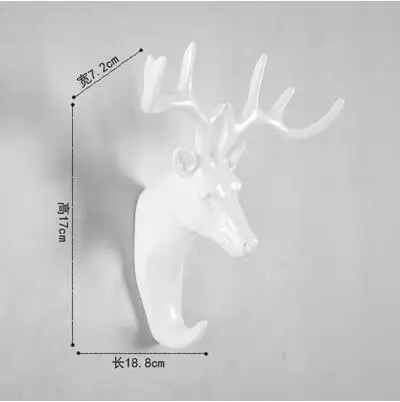 Креативный настенный крючок в виде животного, крючок-вешалка, носорог, олень, лошадь, коза, декоративный креативный резиновый крючок для ванной, Ключница на therack - Цвет: 08