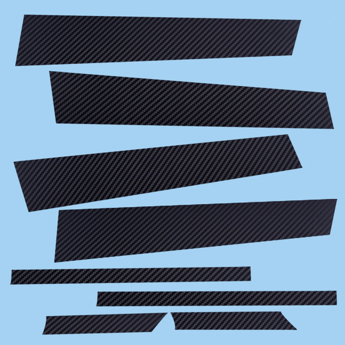 

beler 8pcs Car-styling Black Carbon Fiber Style Car Door Window Pillar Sticker Decal Protection Film Fit For VW Golf MK7
