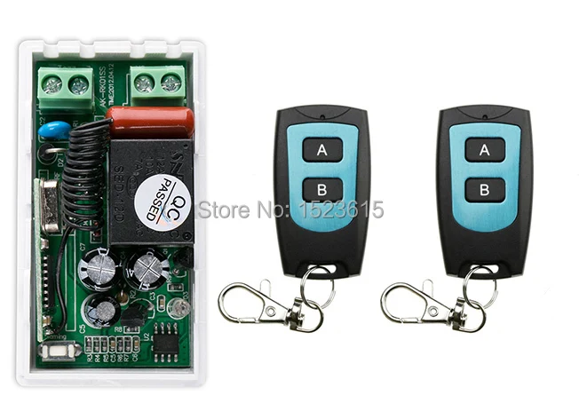 

Universal AC220V 1CH 10A Remote Control Switch Relay Output Radio Receiver Module and Waterproof Transmitter Toggle Momentary