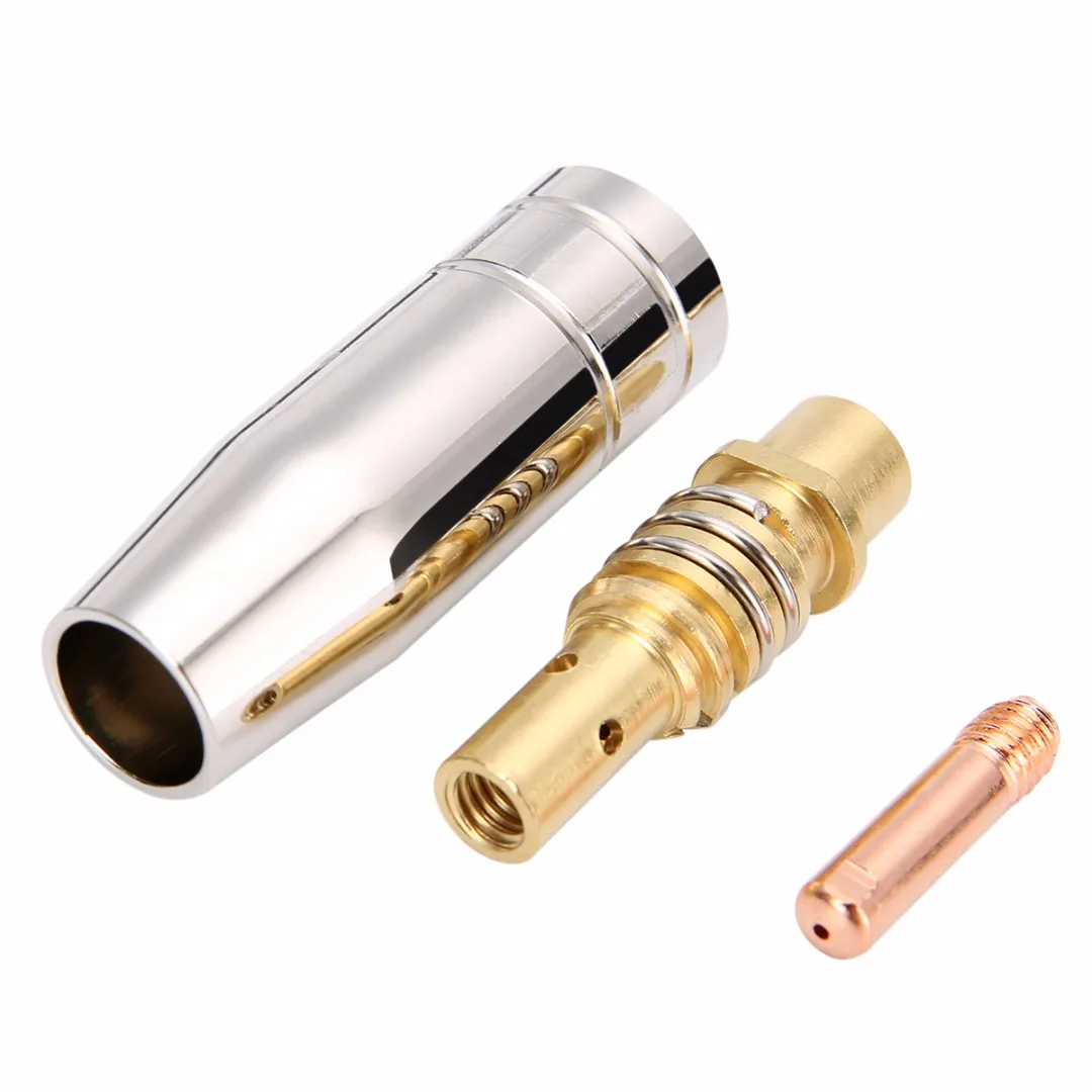 11pcs/Set MIG Welding Nozzle Welder Torch Nozzles Gold Tip Holder Contact Tips 0.040