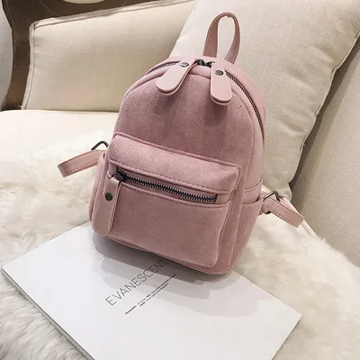 pink DORANMI, маленькие рюкзаки для женщин, Одноцветный мини-рюкзак, женские сумки через плечо DJB627 - Цвет: pink