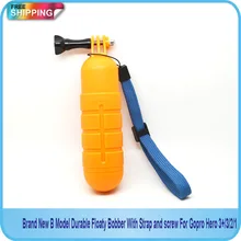 Free Shipping!!Accessories B Model Durable Floaty Bobber With Strap and screw For Gopro Hero 3+/3/2/1/ GITUP XiaoYi/ SJ4000 Cam