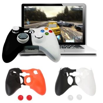 

XINYUANSHUNTONG Double-Color Silicone Gamepad Cover Case 2 Joystick Cap For XBOX 360 Controller
