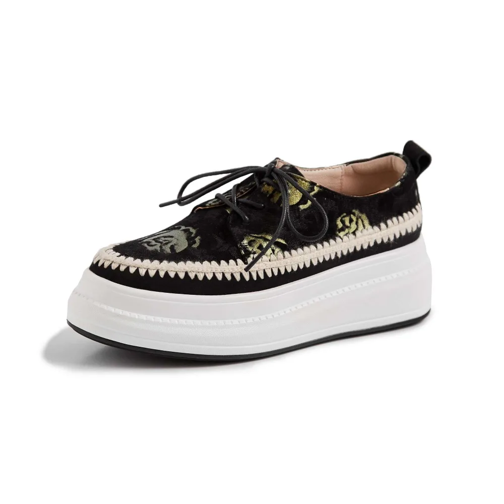 Vulkanisierte Up Himmel Schuhe Runde Concise L22 Schafe Neue Leder Design gold 2019 Spitze Boden Stil Wasserdicht blau Blumen Freizeit lavendel fWzOYz6Bax