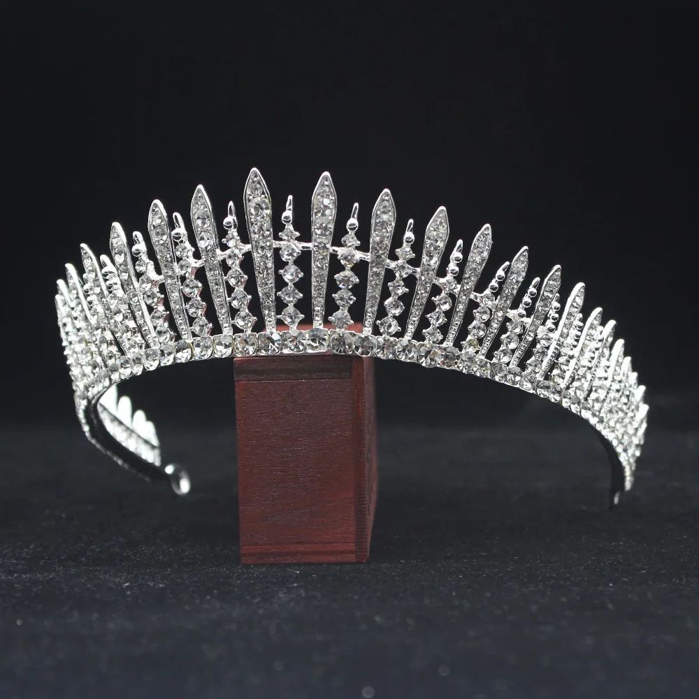 Элегантный Прозрачный кристалл тиара корона принцессы Свадебные невесты украшения для волос аксессуары для женщин выпускного вечера Корона диадема украшения для волос