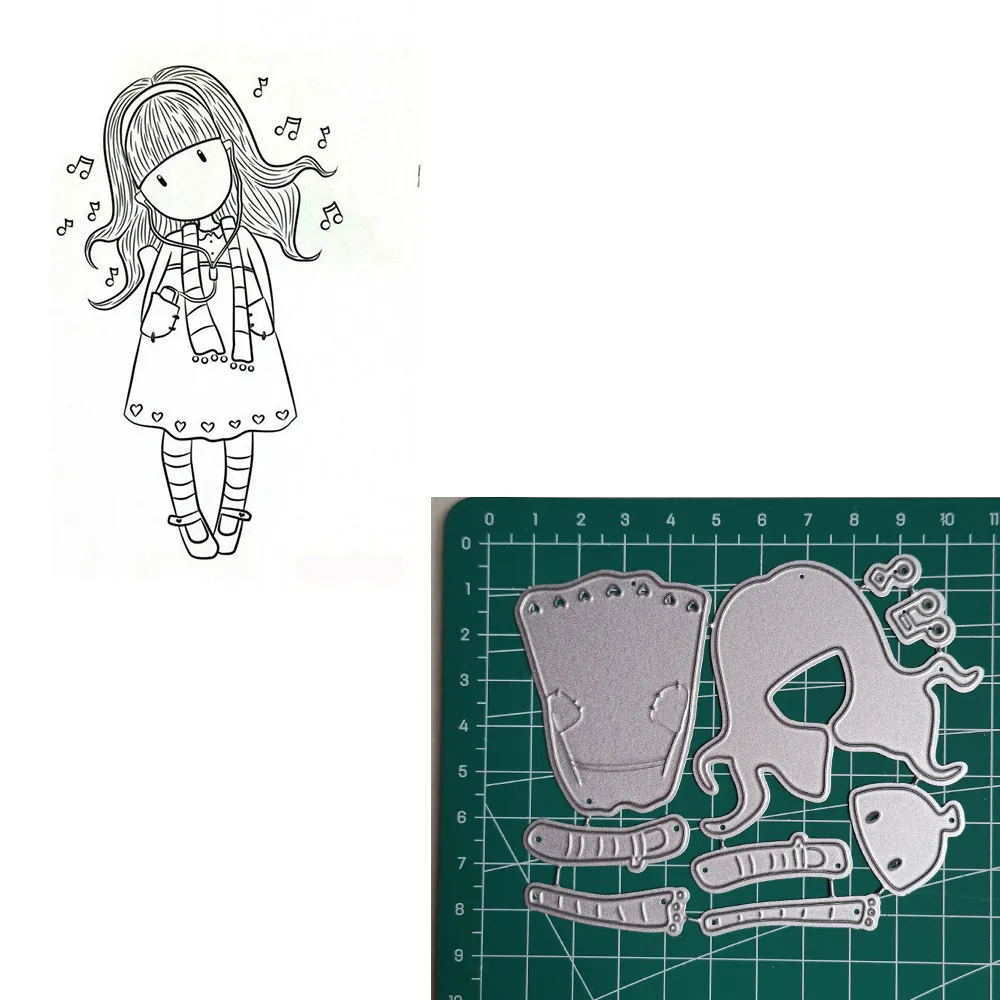 

Metal Cutting Dies doll little Girl 2019 Scrapbooking Craft Dies Cut Stamps Embossing Stencils Invitation Card Making