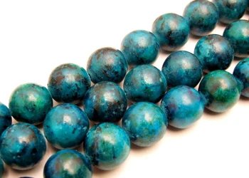 

Qingmos Natural 20mm Round Green Chrysocolla Beads for Jewelry Making DIY Necklace Bracelet Earring 15" los234 Free Shipping